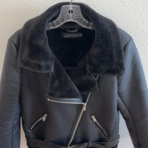 Zara faux shearling coat